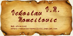 Vekoslav Momčilović vizit kartica